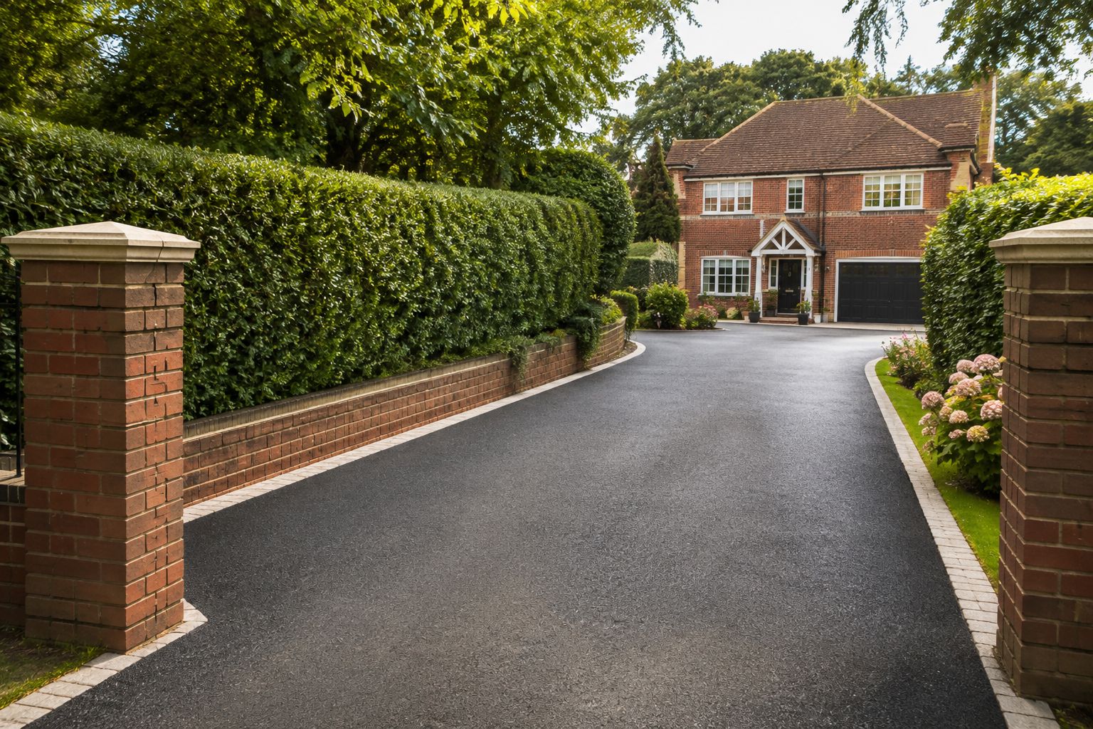 Flawless tarmac driveway to brick home Tarmac